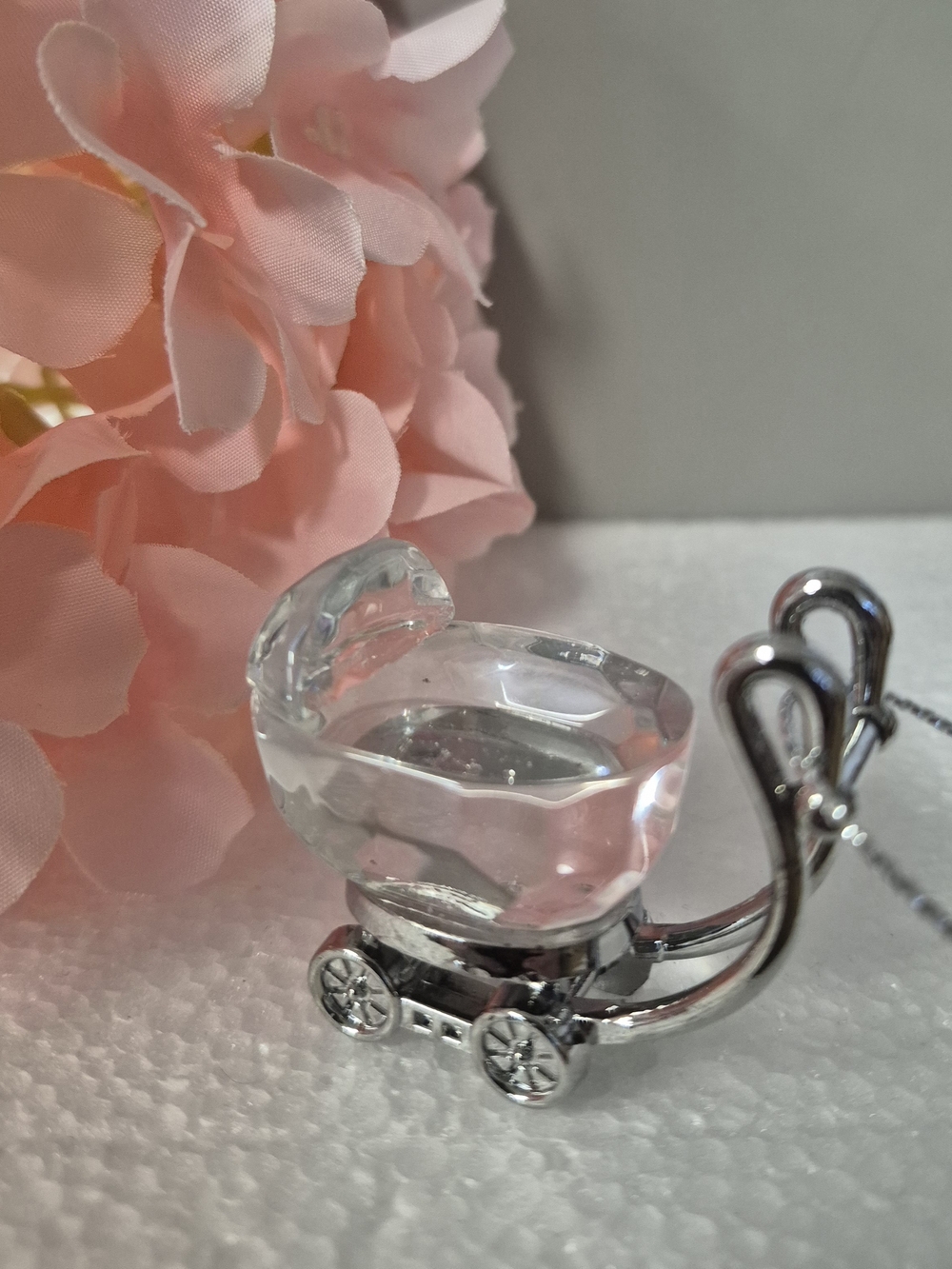Crystal Baby Carriage Christening Favor Kids Baby First Christmas Baby Shower